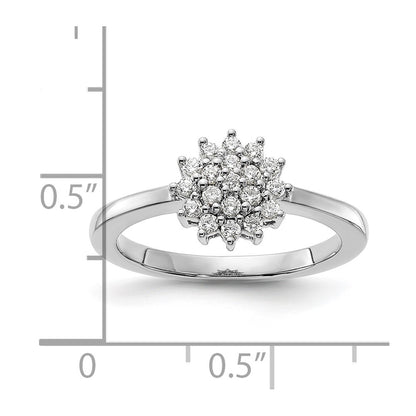14k White Gold 1/4 Ct. Lab Grown Diamond VS/SI+ G+ Cluster Ring