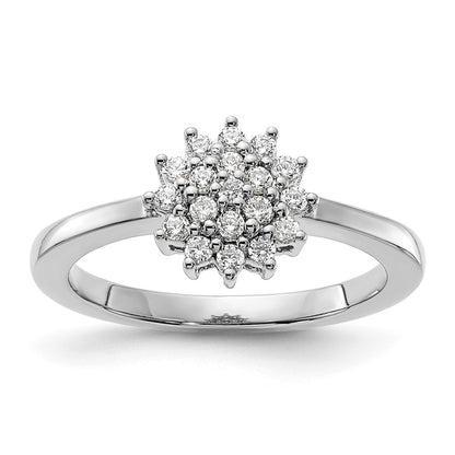 14k White Gold 1/4 Ct. Lab Grown Diamond VS/SI+ G+ Cluster Ring