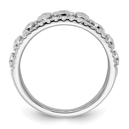 14k White Gold 3/4 Ct. Lab Grown Diamond VS/SI+ G+ Complete Fashion Ring