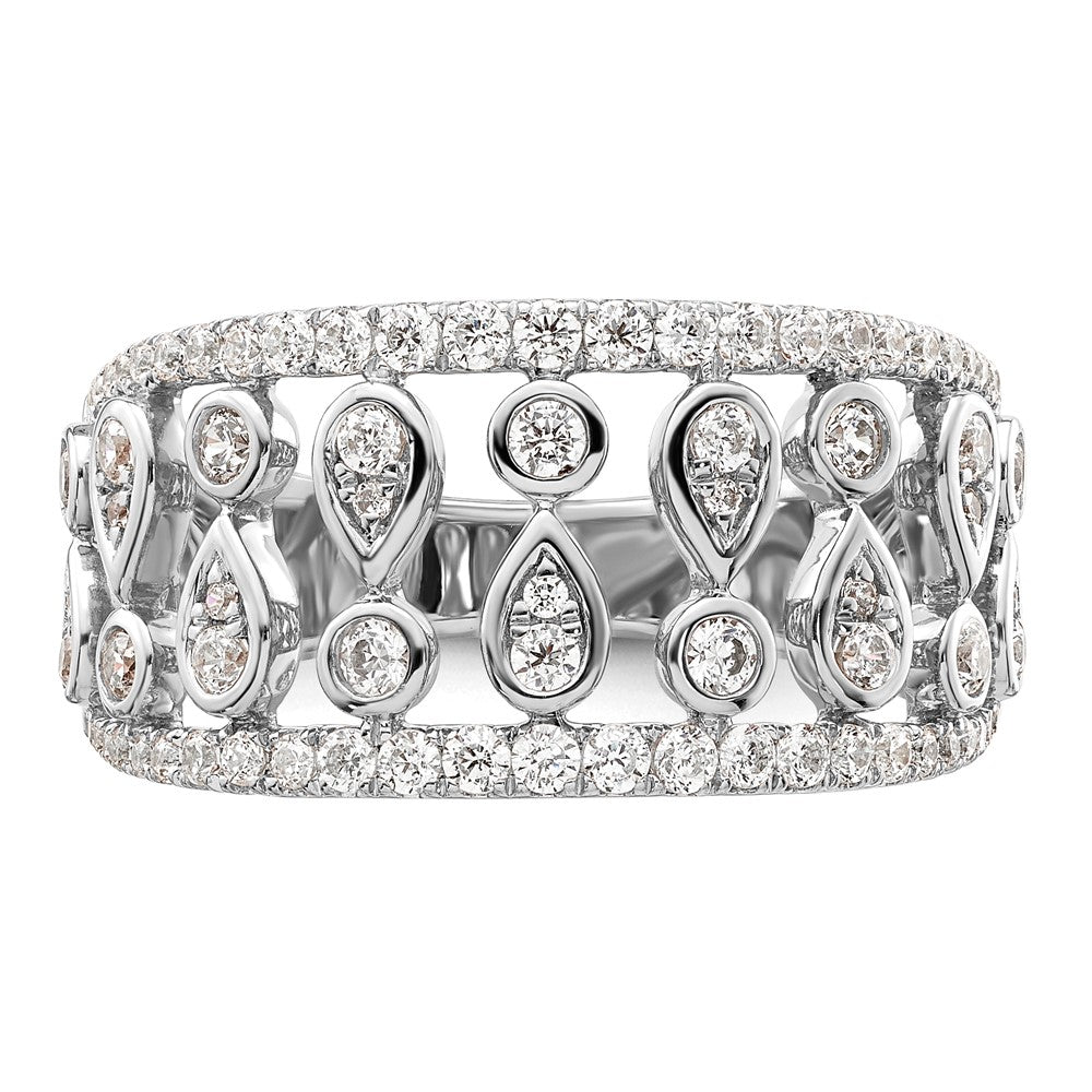 14k White Gold 3/4 Ct. Lab Grown Diamond VS/SI+ G+ Complete Fashion Ring