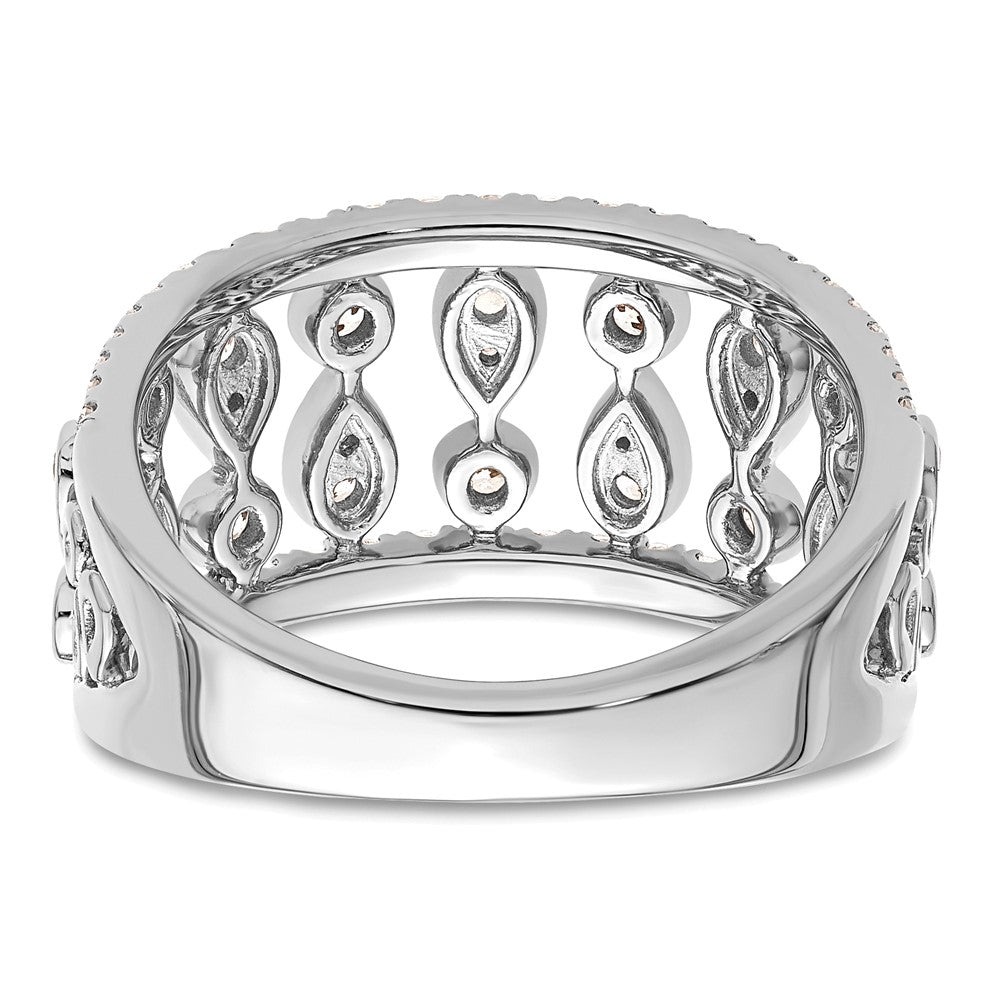 14k White Gold 3/4 Ct. Lab Grown Diamond VS/SI+ G+ Complete Fashion Ring