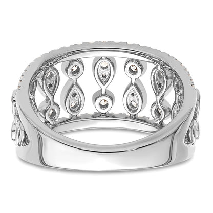 14k White Gold 3/4 Ct. Lab Grown Diamond VS/SI+ G+ Complete Fashion Ring