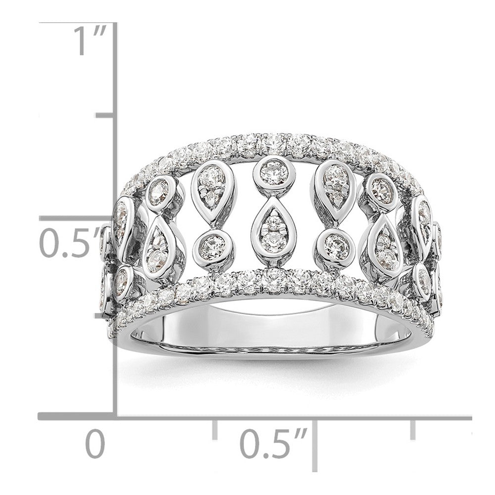14k White Gold 3/4 Ct. Lab Grown Diamond VS/SI+ G+ Complete Fashion Ring