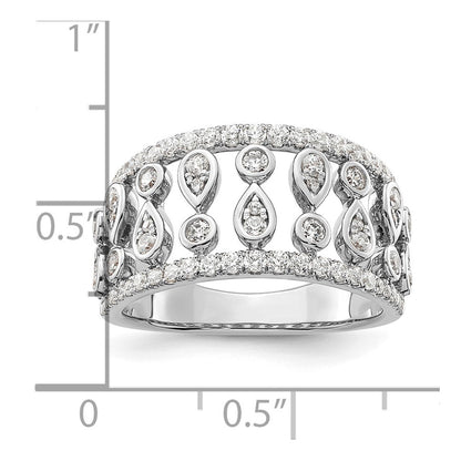 14k White Gold 3/4 Ct. Lab Grown Diamond VS/SI+ G+ Complete Fashion Ring