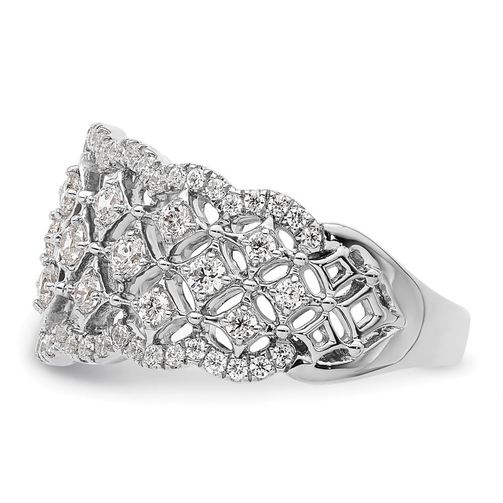 14k White Gold 1 Ct. Lab Grown Diamond VS/SI+ G+ Fashion Ring