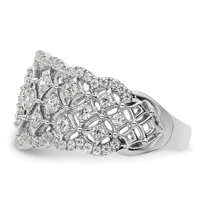 14k White Gold 1 Ct. Lab Grown Diamond VS/SI+ G+ Fashion Ring