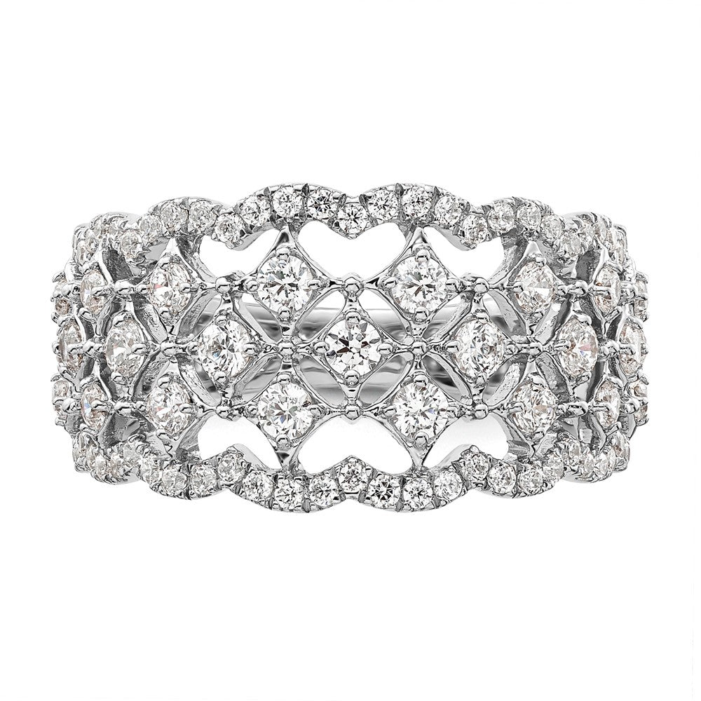 14k White Gold 1 Ct. Lab Grown Diamond VS/SI+ G+ Fashion Ring