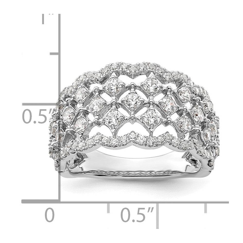 14k White Gold 1 Ct. Lab Grown Diamond VS/SI+ G+ Fashion Ring