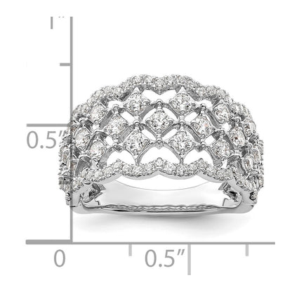 14k White Gold 1 Ct. Lab Grown Diamond VS/SI+ G+ Fashion Ring