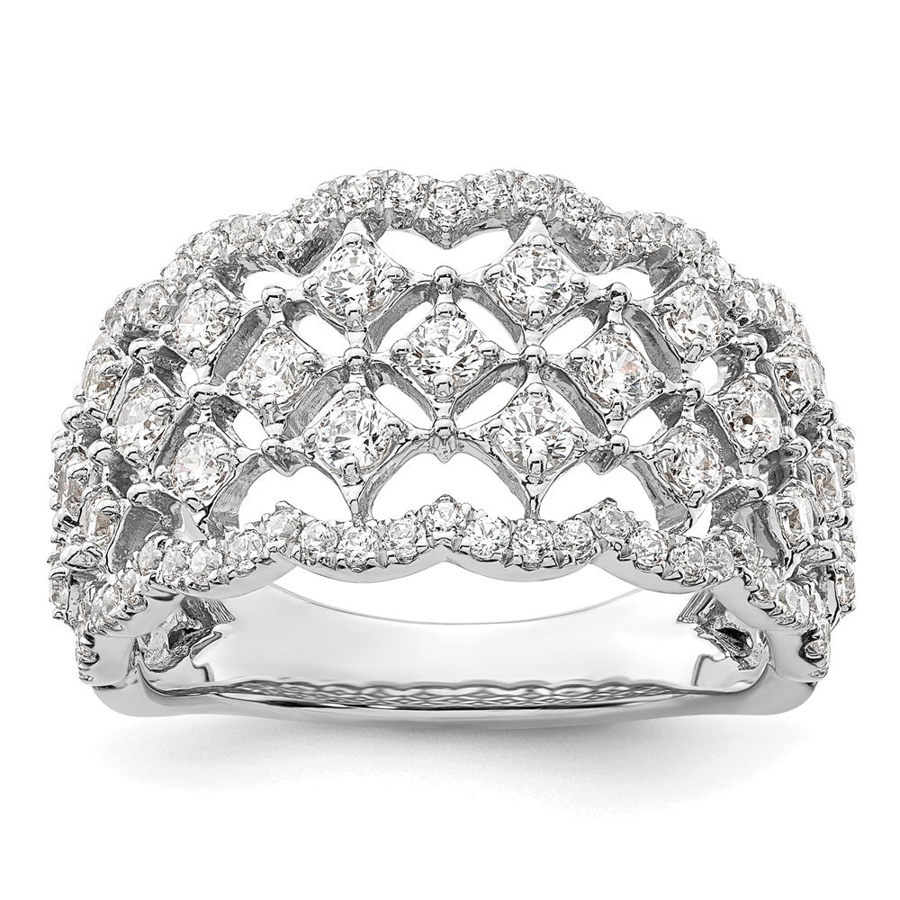 14k White Gold 1 Ct. Lab Grown Diamond VS/SI+ G+ Fashion Ring