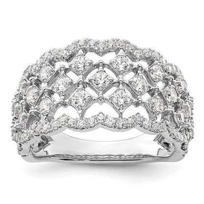 14k White Gold 1 Ct. Lab Grown Diamond VS/SI+ G+ Fashion Ring