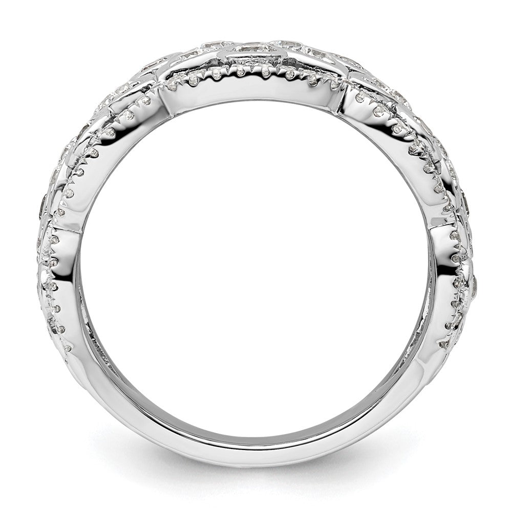 14k White Gold 7/8 Ct. Lab Grown Diamond VS/SI+ G+ Fashion Ring