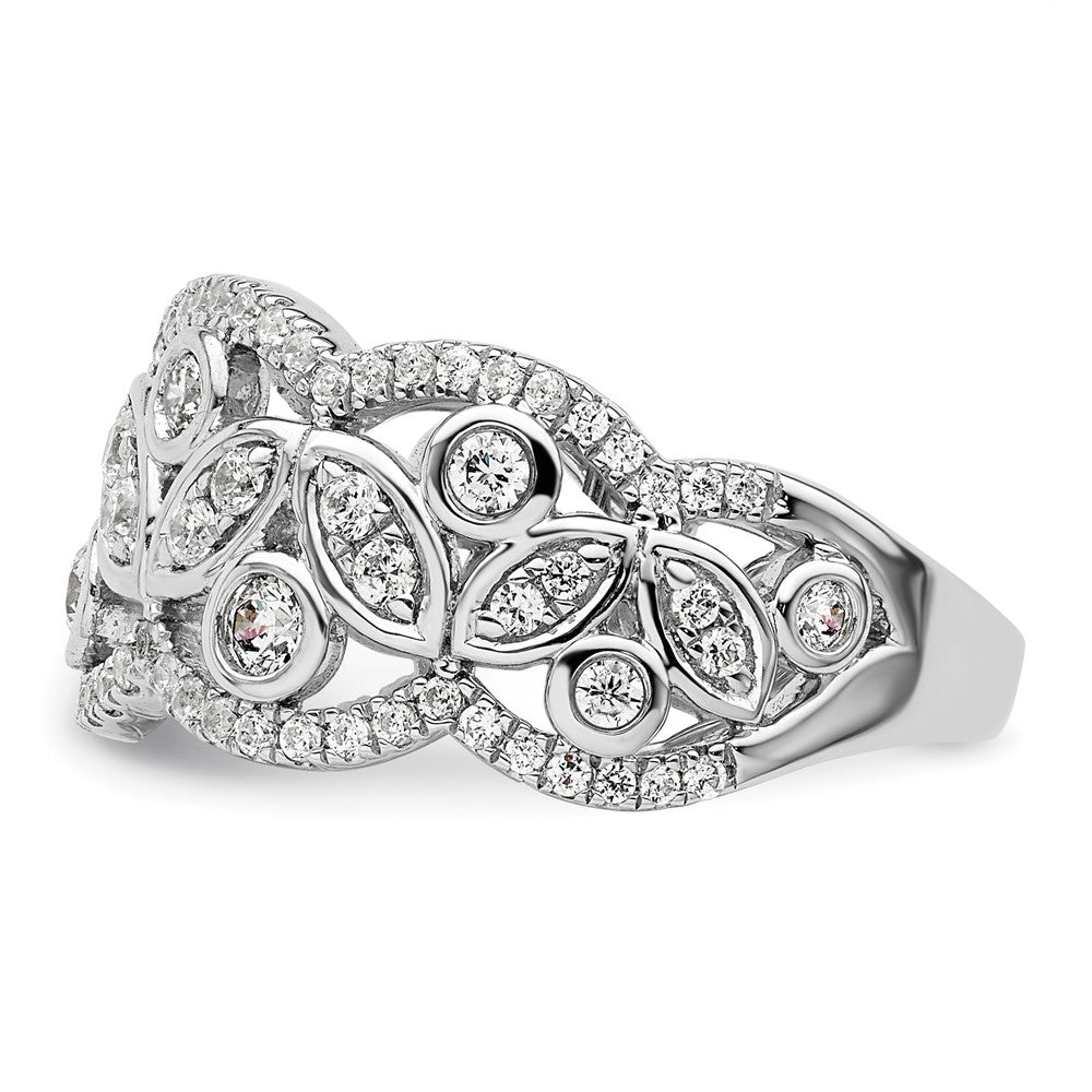 14k White Gold 7/8 Ct. Lab Grown Diamond VS/SI+ G+ Fashion Ring