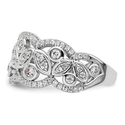 14k White Gold 7/8 Ct. Lab Grown Diamond VS/SI+ G+ Fashion Ring