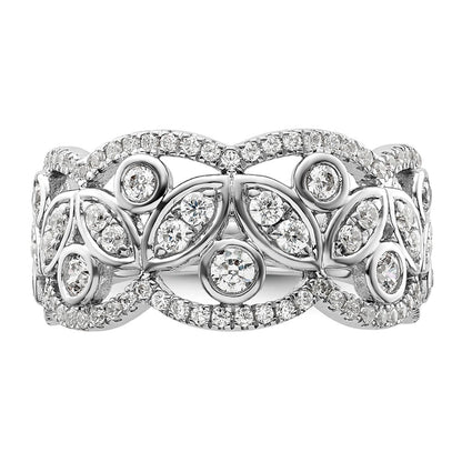 14k White Gold 7/8 Ct. Lab Grown Diamond VS/SI+ G+ Fashion Ring