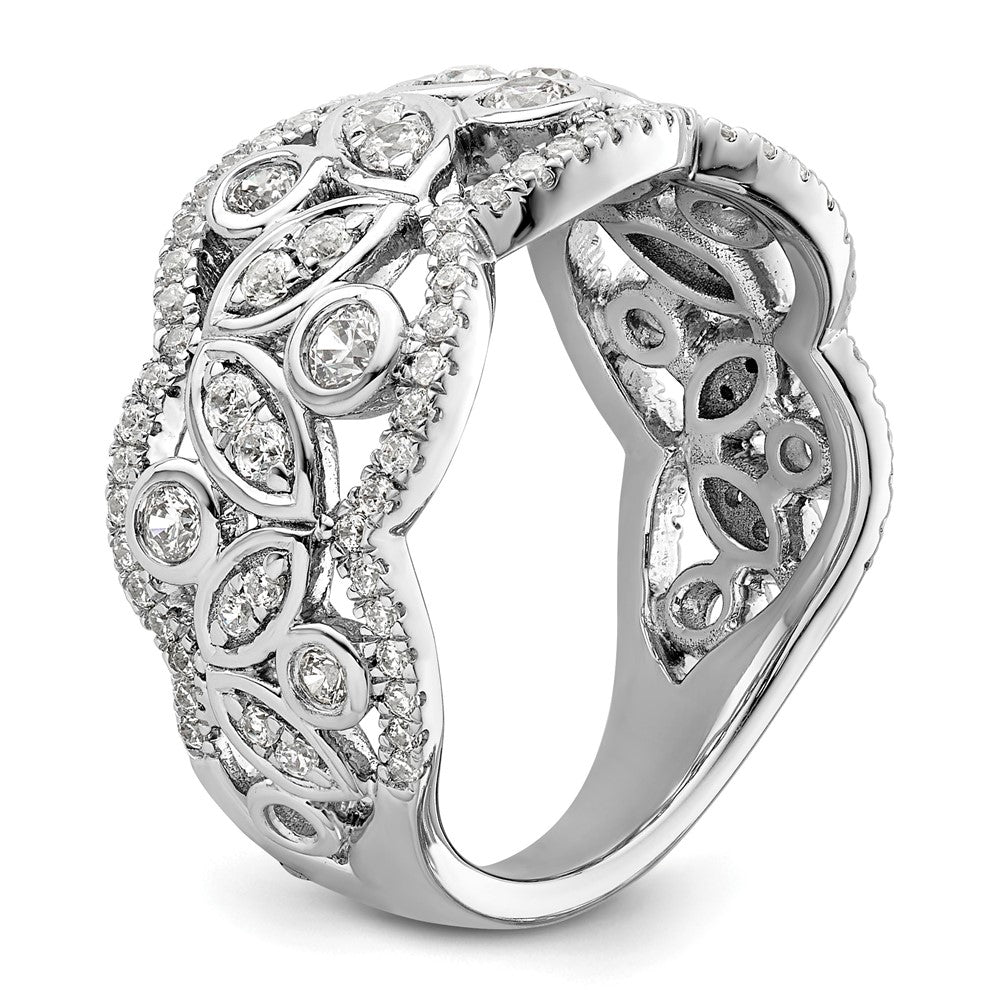 14k White Gold 7/8 Ct. Lab Grown Diamond VS/SI+ G+ Fashion Ring