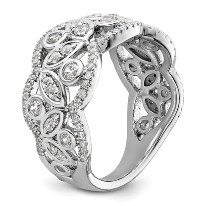 14k White Gold 7/8 Ct. Lab Grown Diamond VS/SI+ G+ Fashion Ring