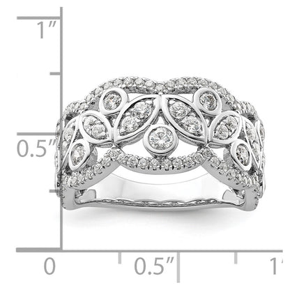 14k White Gold 7/8 Ct. Lab Grown Diamond VS/SI+ G+ Fashion Ring