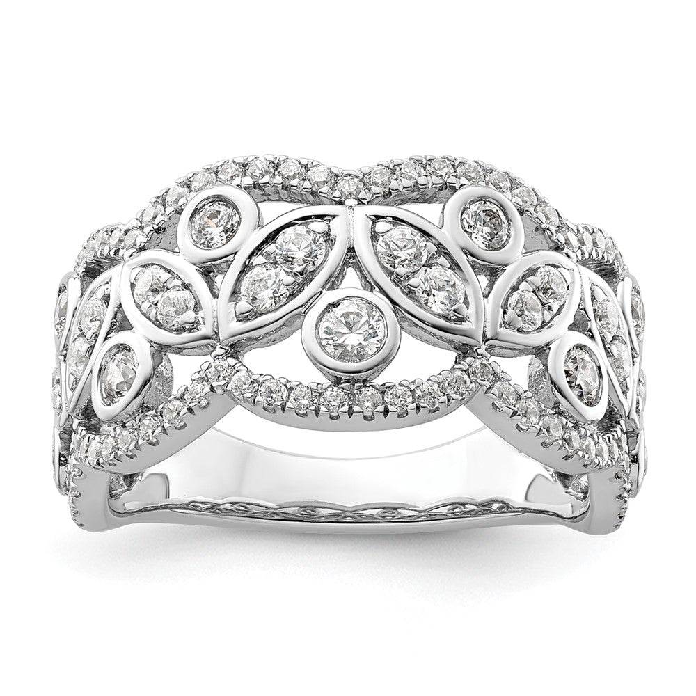 14k White Gold 7/8 Ct. Lab Grown Diamond VS/SI+ G+ Fashion Ring