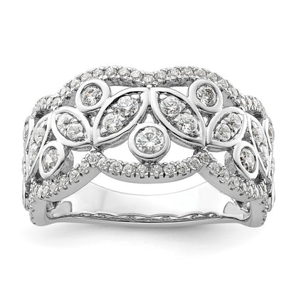 14k White Gold 7/8 Ct. Lab Grown Diamond VS/SI+ G+ Fashion Ring