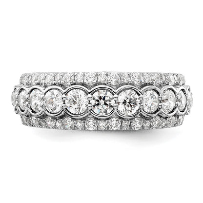 14k White Gold 2 Ct. Lab Grown Diamond VS/SI+ G+ Fashion Ring