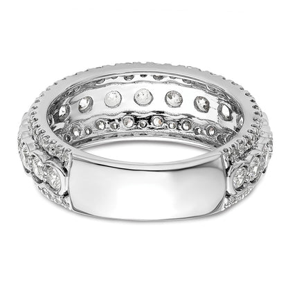 14k White Gold 2 Ct. Lab Grown Diamond VS/SI+ G+ Fashion Ring