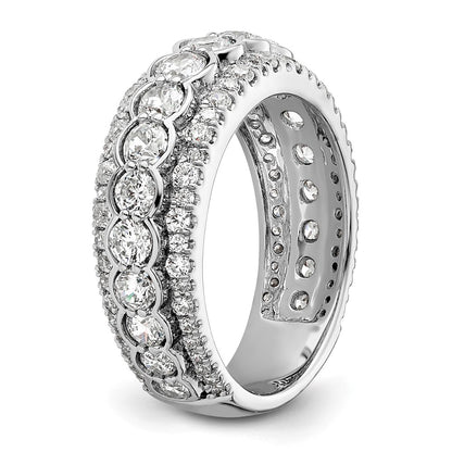 14k White Gold 2 Ct. Lab Grown Diamond VS/SI+ G+ Fashion Ring