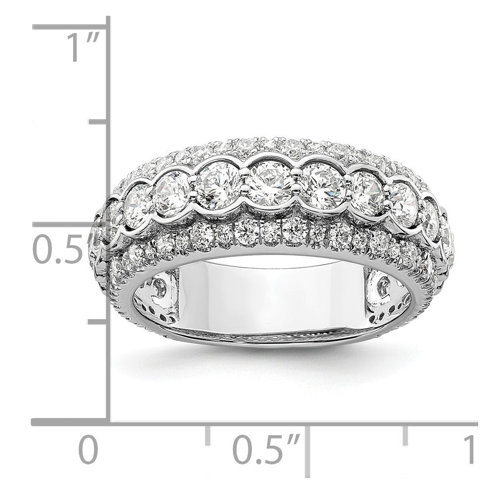 14k White Gold 2 Ct. Lab Grown Diamond VS/SI+ G+ Fashion Ring