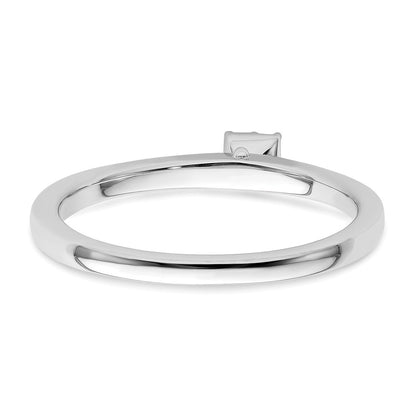 Two Promises 14k White Gold 1/20 Ct. Lab Grown Diamond VS/SI+ G+ Promise Band Ring