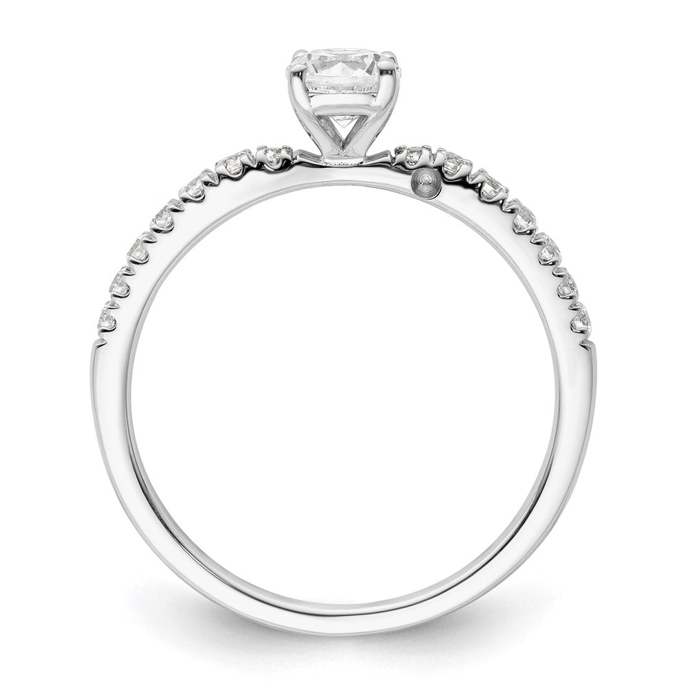 14K White Gold Lab Grown VS/SI FGH Dia Two Promises Complete Eng Ring