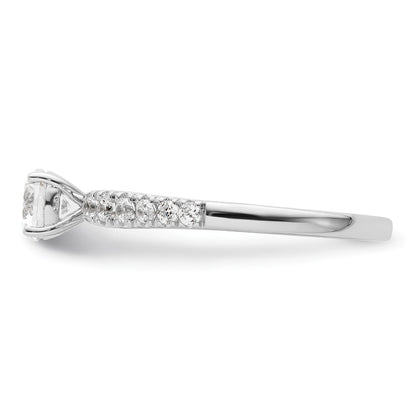 14K White Gold Lab Grown VS/SI FGH Dia Two Promises Complete Eng Ring