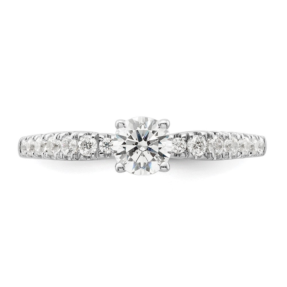 14K White Gold Lab Grown VS/SI FGH Dia Two Promises Complete Eng Ring