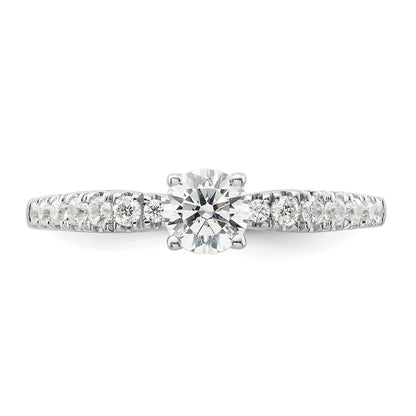 14K White Gold Lab Grown VS/SI FGH Dia Two Promises Complete Eng Ring