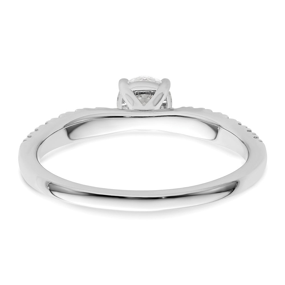 14K White Gold Lab Grown VS/SI FGH Dia Two Promises Complete Eng Ring