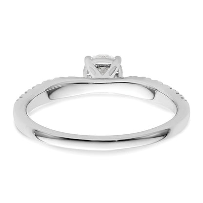14K White Gold Lab Grown VS/SI FGH Dia Two Promises Complete Eng Ring