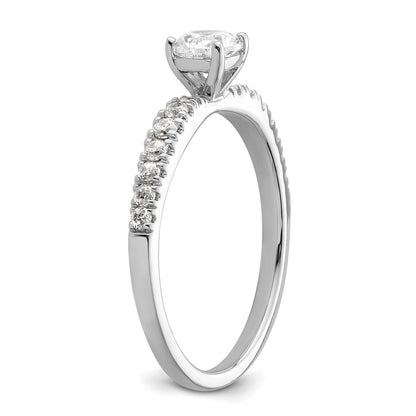 14K White Gold Lab Grown VS/SI FGH Dia Two Promises Complete Eng Ring