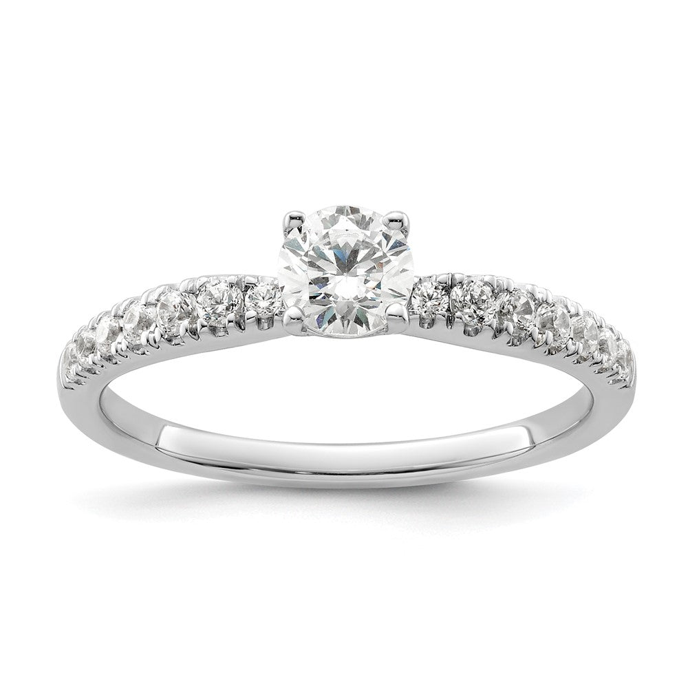 14K White Gold Lab Grown VS/SI FGH Dia Two Promises Complete Eng Ring