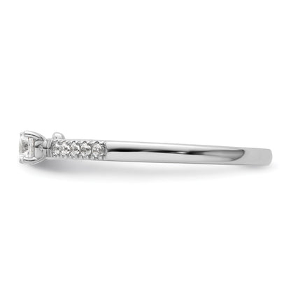 Two Promises 14k White Gold 1/4 Ct. Lab Grown Diamond VS/SI+ G+ Promise Band Ring