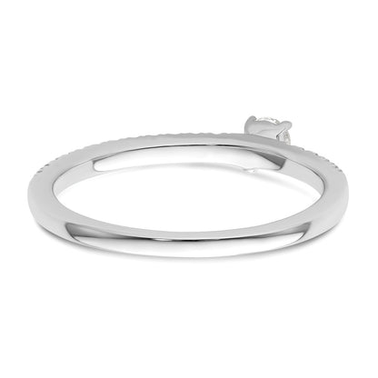 Two Promises 14k White Gold 1/4 Ct. Lab Grown Diamond VS/SI+ G+ Promise Band Ring