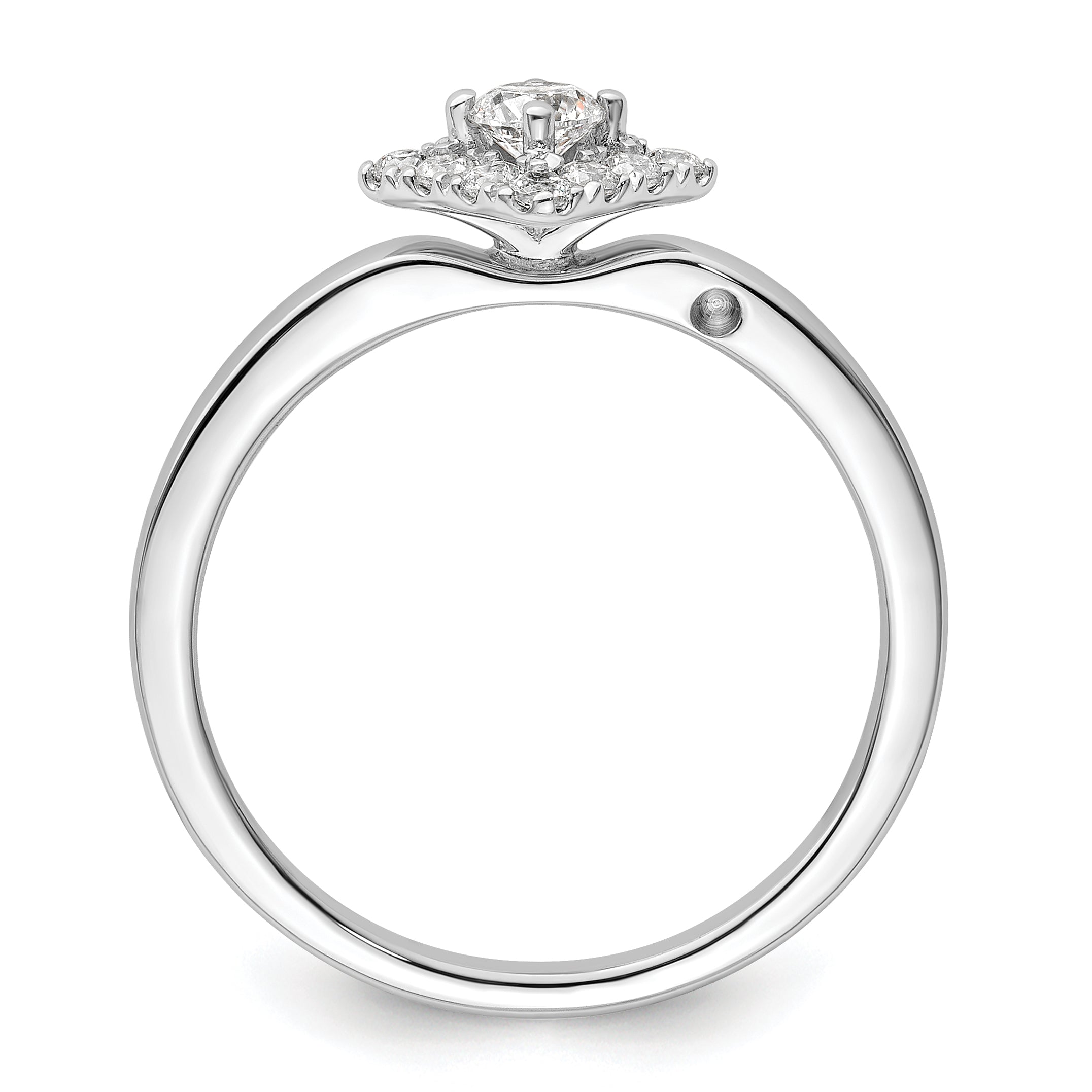 Two Promises 14k White Gold 1/3 Ct. Lab Grown Diamond VS/SI+ G+ Halo Engagement Ring