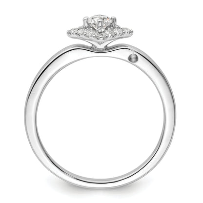 Two Promises 14k White Gold 1/3 Ct. Lab Grown Diamond VS/SI+ G+ Halo Engagement Ring