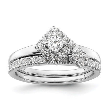 Two Promises 14k White Gold 1/3 Ct. Lab Grown Diamond VS/SI+ G+ Complete Halo Engagement Ring
