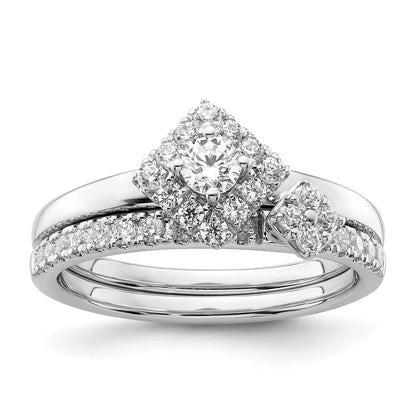 Two Promises 14k White Gold 1/3 Ct. Lab Grown Diamond VS/SI+ G+ Halo Engagement Ring