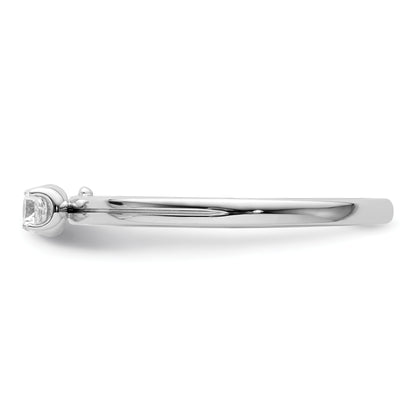 14K White Gold Lab Grown VS/SI+ G+ Diamond Two Promises Comp Promise/Band Ring Ring