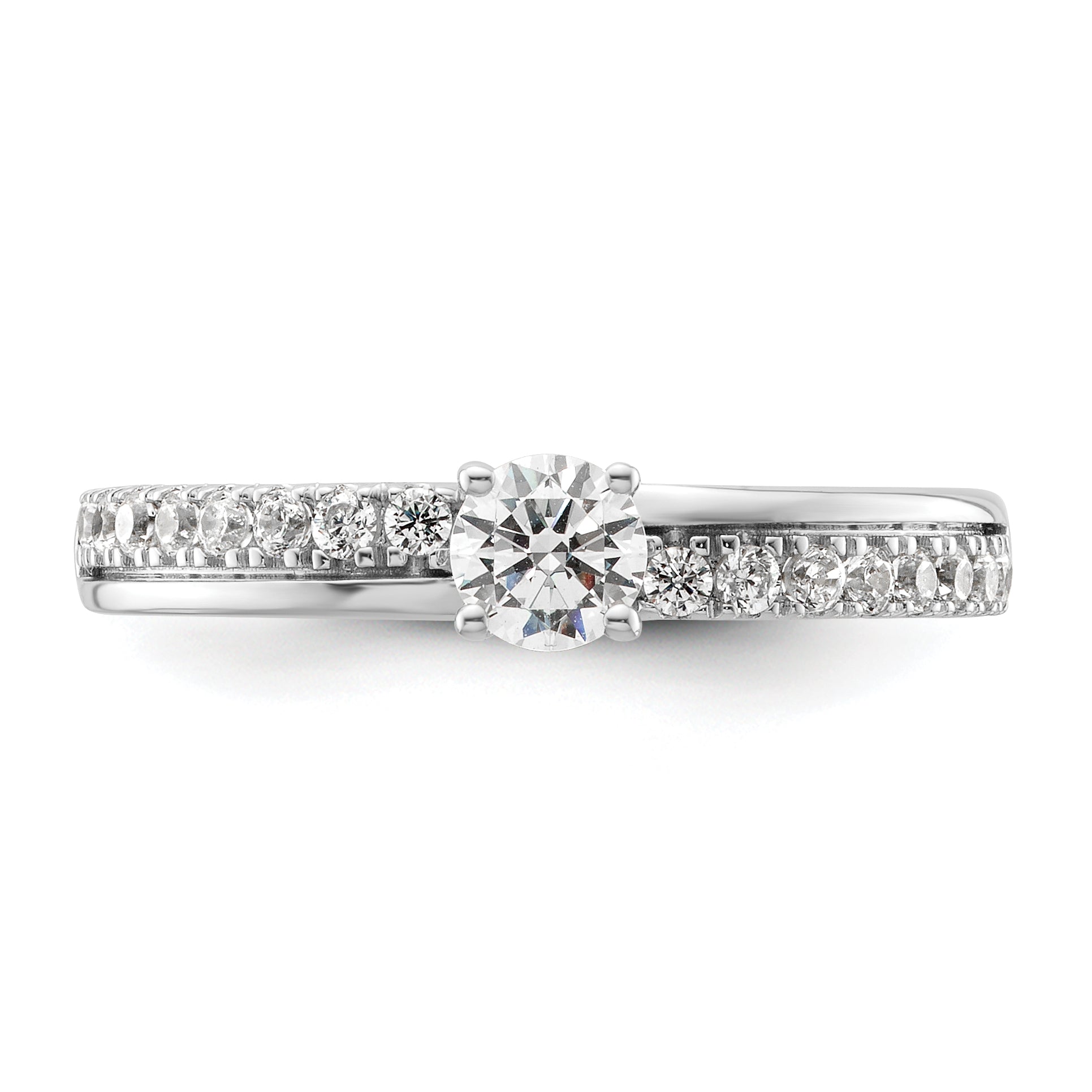 14K White Gold Lab Grown VS/SI+ G+ Diamond Two Promises Engagement Ring