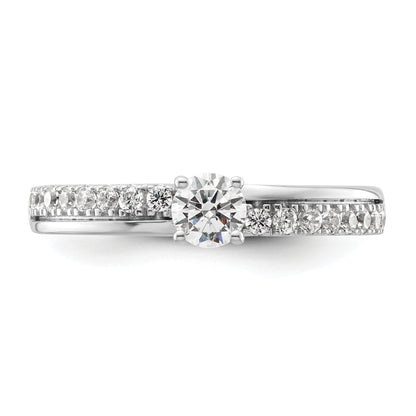 14K White Gold Lab Grown VS/SI+ G+ Diamond Two Promises Engagement Ring