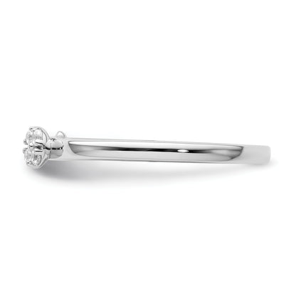 14K White Gold Lab Grown VS/SI+ G+ Diamond Two Promises Comp Promise/Band Ring Ring