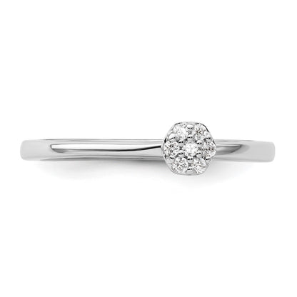 Two Promises 14k White Gold 1/15 Ct. Lab Grown Diamond VS/SI+ G+ Complete Promise Band