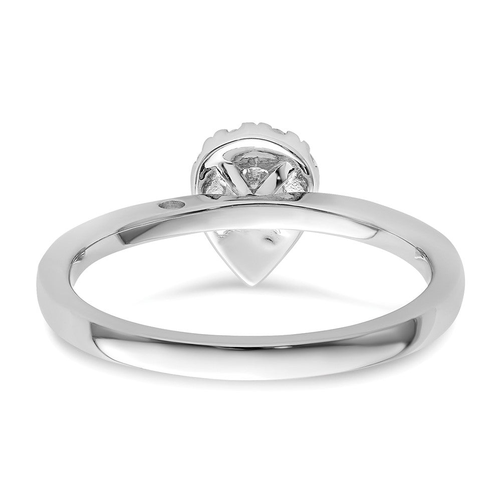 Two Promises 14k White Gold 1/3 Ct. Lab Grown Diamond VS/SI+ G+ Petite Halo Engagement Ring