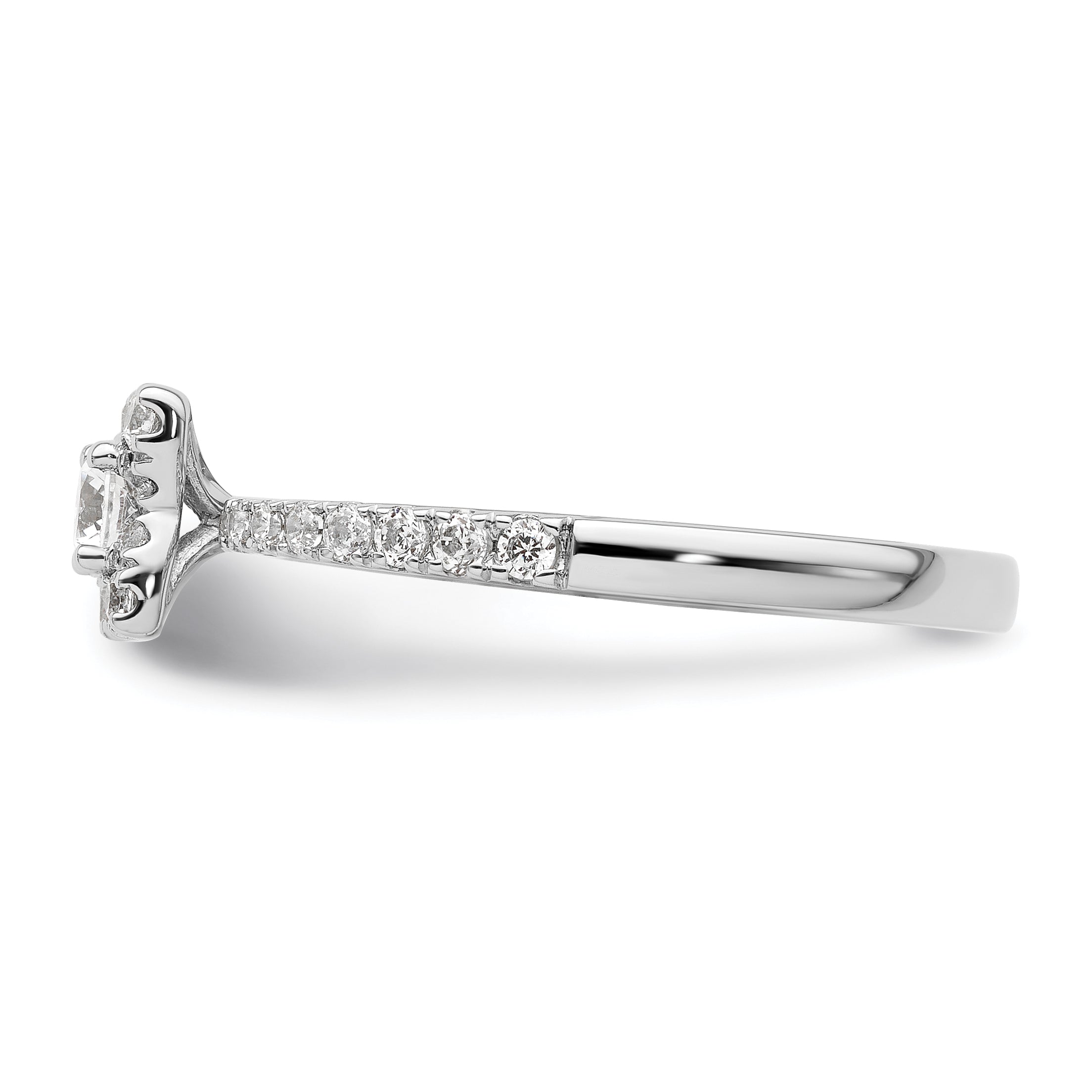 Two Promises 14k White Gold 3/8 Ct. Lab Grown Diamond VS/SI+ G+ Halo Engagement Ring